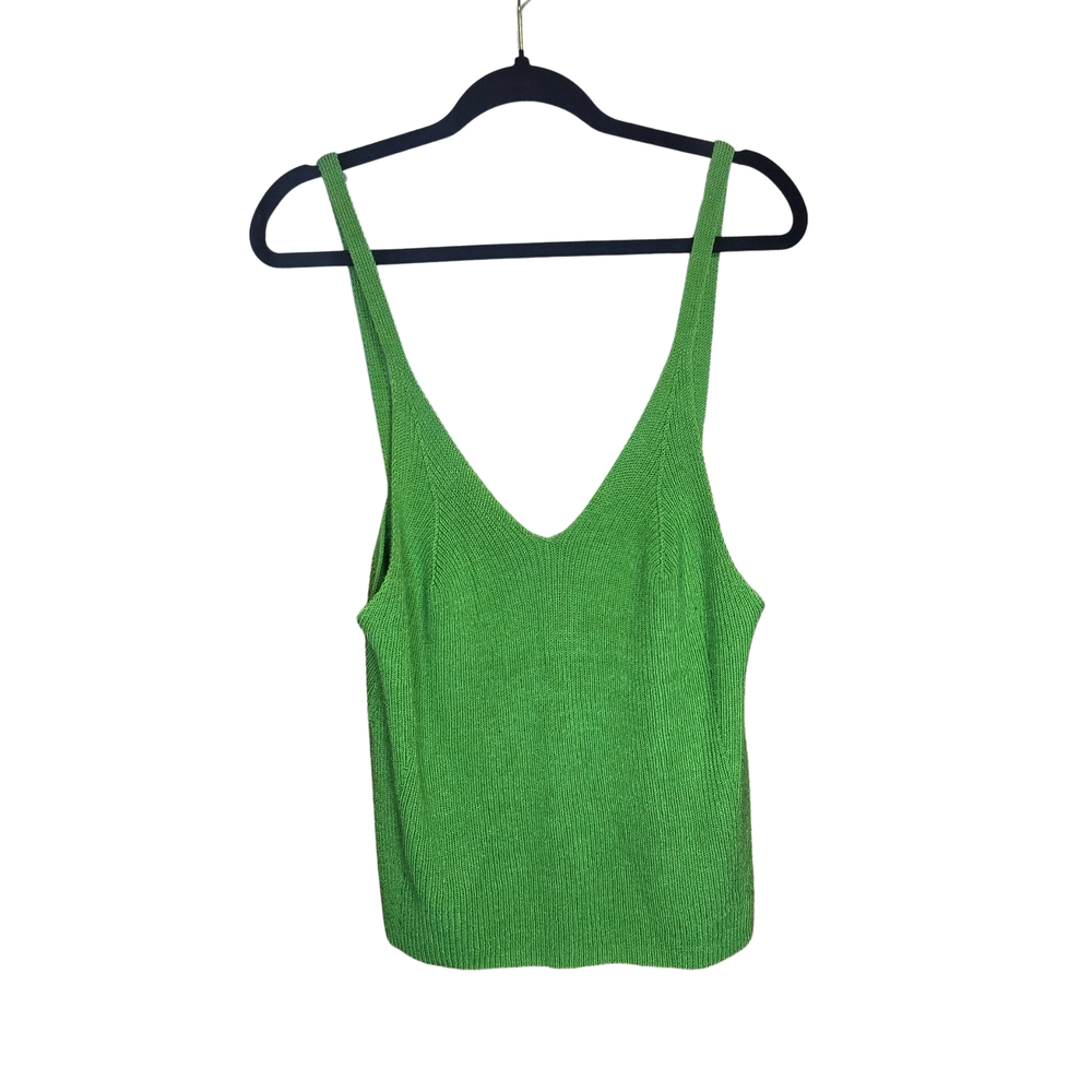 Anthropologie Maeve XL Green Knit Tank Top